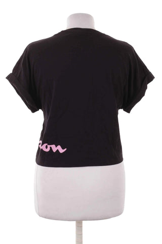 T-shirt krótki z logo Champion - Czarny