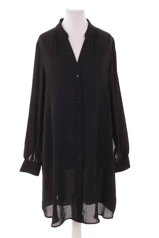 Tunika koszulowa damska oversize - Czarna