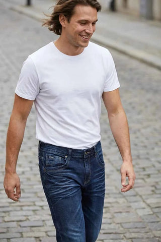 Jeansy męskie Regular Fit Smog - Granatowe