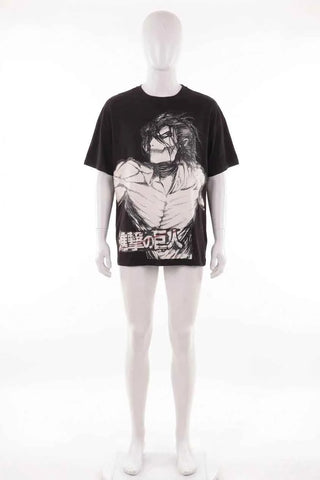 T-shirt bawełniany Attack on Titan - Czarny