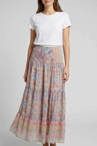 Spódnica maxi we wzory paisley