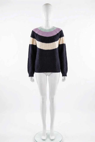 Sweter damski paski dzianinowy  15% wełna