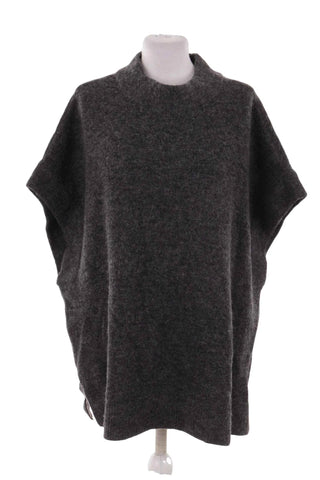 Sweter półgolf damski luźny Szary  30% wełna