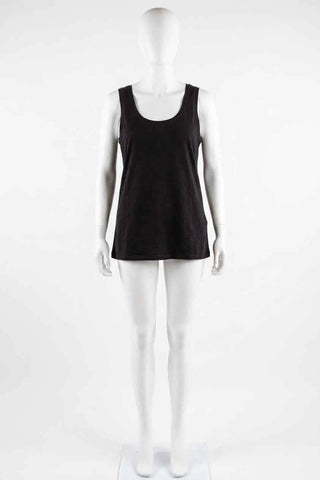Top bawełniany damski basic - Czarny